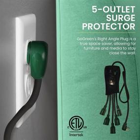 img 2 attached to Powerful Black Surge Protector with 5 Outlets - GoGreen Power GG-5OCT