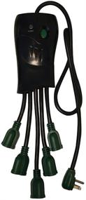 img 4 attached to Powerful Black Surge Protector with 5 Outlets - GoGreen Power GG-5OCT