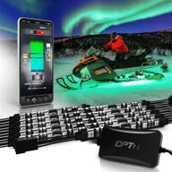 🛷 opt7 aura pro bluetooth snowmobile glow led lighting kit - 10pc multi-color accent neon strips with switch - ios & android compatibility logo