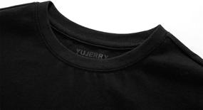 img 2 attached to 👕 Yujerry Unisex Kids 100% Cotton Crew Neck Basic T-Shirt: Short Sleeve Jersey Tee Packs for Boys and Girls (Age 4-12 Years)