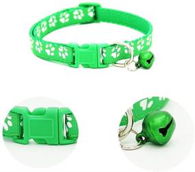 img 1 attached to 🐶 NACOCO 12 Предложение мягких полиэстеровых ошейников для собак с бельем и бантом - Регулируемые ошейники для щенков и котят