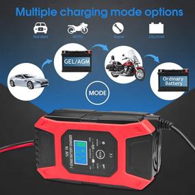 img 2 attached to GEMWON 12V 7A Car Battery Charger: 7-Stage Trickle Charger for Automotive, Motorcycle, Lawn Mower, Boat, and More - Temperature Compensation