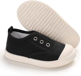 img 2 attached to 👟 Boys' Canvas Lightweight Casual Sneakers for Toddlers - Perfect Shoes for Style and Comfort