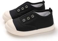 👟 boys' canvas lightweight casual sneakers for toddlers - perfect shoes for style and comfort logo