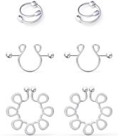 ftovosyo nipplerings piercings adjustable non piercing logo