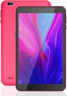 📱 haehne 8-inch tablet, android 9.0 pie, 2gb ram 32gb storage, 8" ips display, quad core processor, dual camera, fm, wifi only, bluetooth, pink logo