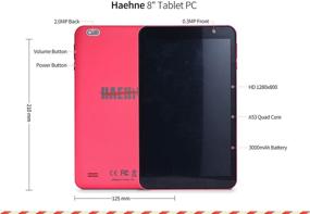 img 3 attached to 📱 Haehne 8-inch Tablet, Android 9.0 Pie, 2GB RAM 32GB Storage, 8" IPS Display, Quad Core Processor, Dual Camera, FM, WiFi Only, Bluetooth, Pink