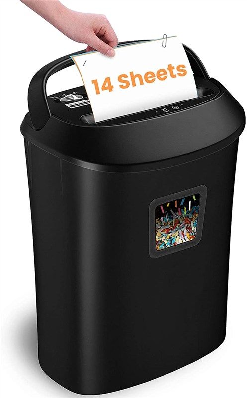 shredder vidateco 14 sheet cross cut 6 6 gallon 로고
