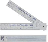 🧵 ultimate cross stitch gauge – precision scales for 12 fabric counts – count, measure & find starting point for designs. includes bonus floss number comparison chart logo