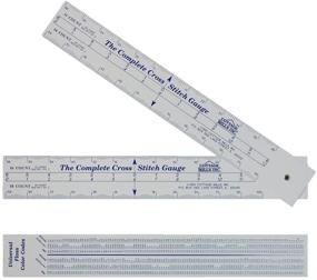 img 3 attached to 🧵 Ultimate Cross Stitch Gauge – Precision Scales for 12 Fabric Counts – Count, Measure & Find Starting Point for Designs. Includes Bonus Floss Number Comparison Chart