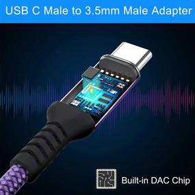 img 2 attached to 4FT USB кабель Type C Aux - адаптер Jack 3.5 мм для наушников, совместим с Samsung Galaxy Fold 🔌 Z Flip 2 3 S20 Ultra S21 21 Plus, M1 iPad Pro 11 12.9 Air 4 2020 2021 Mini 6 6th Gen.