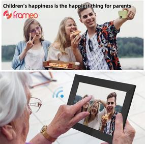 img 3 attached to 📸 YunQiDeer 8-дюймовая умная облачная цифровая фоторамка с Wi-Fi - 1080P IPS сенсорный экран HD дисплей, встроенная память 16 ГБ, видеоролики и слайд-шоу, мгновенная отправка фотографий из любого места через бесплатное приложение