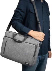 img 3 attached to Tomtoc Shoulder Multi Functional Briefcase Messenger