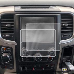 img 4 attached to 📱 Настраиваемый защитный экран Red Hound Auto для Dodge Ram 2013-2018 1500 2500 3500 с 8,4-дюймовым Uconnect - комплект из 2 штук - невидимый защитник высокой четкости сенсорного дисплея, уменьшает количество отпечатков пальцев.