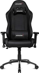 img 4 attached to 🖤 Black AKRacing AK-SX Gaming Chair for Enhanced Gaming Experience