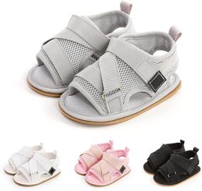 img 4 attached to 👶 Premium Toddler Outdoor Boys' Shoes: Infant Sandals