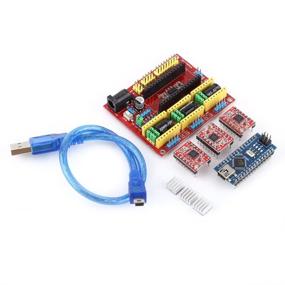 img 4 attached to 🖨️ Upgraded 3D Printer Engraving Expansion Board Kit: Controller CNC Shield V4+Nano 3.0 Board with A4988 Driver and USB Cable - Compatible with Arduino