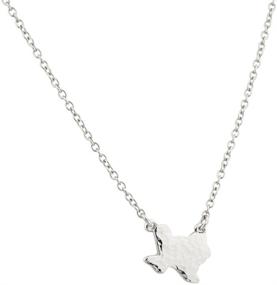 img 2 attached to 🤠 Showcasing State Pride: Lux Accessories Texas Lone Star State Necklace with South Outline