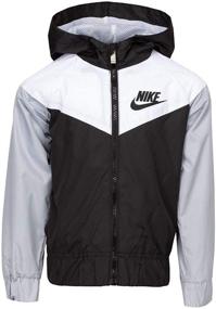 img 2 attached to Куртка Nike Sportswear Windrunner Big Kids' (для малышей): идеальная верхняя одежда для активных юных мальчиков