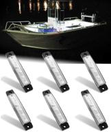 ⛵ shangyuan marine boat lights - 12v waterproof led interior lights for boat deck, transom, cockpit - utility courtesy light for yacht, fishing pontoon, sailboat, kayak, bass boat, vessel - pack of 6 логотип