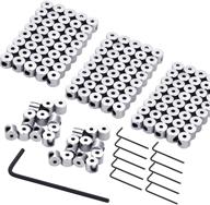 🧷 120-piece pin locks pin backs locking clasp set with wrench - cooyeah locking pin keepers backs locking clasp sliver, 6 x 5 mm logo