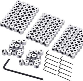 img 4 attached to 🧷 120-Piece Pin Locks Pin Backs Locking Clasp Set with Wrench - Cooyeah Locking Pin Keepers Backs Locking Clasp Sliver, 6 x 5 mm