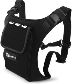 img 4 attached to 📱 Gear Beast Running Backpack: Lightweight Vest & Phone Holder for Jogging, Hiking, and Cycling - Black, Compatible with Most Smartphones