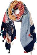 stylish paisley floral scarves for women: lightweight fashion for fall winter shawl wrap logo