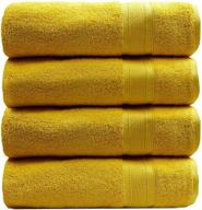 trident towels bathroom absorbent mustard logo