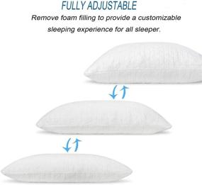 img 3 attached to Hanwey Sleeping Shredded Pillows Hypoallergenic