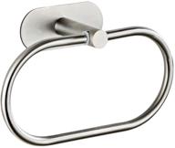 🔧 stainless steel self adhesive towel ring: modern hand towel holder - no drilling required logo