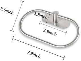 img 1 attached to 🔧 Stainless Steel Self Adhesive Towel Ring: Modern Hand Towel Holder - No Drilling Required