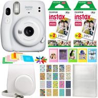 📸 fujifilm instax mini 11 camera bundle: ice white edition with 40 sheets film, protective case, and photo album - perfect instax mini 11 accessory gift set logo