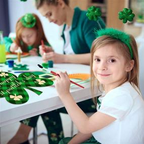 img 2 attached to 🍀 Set of 8 Unfinished Wood Shamrock Cutouts - 11 Inches St. Patrick's Day Wooden Ornaments for DIY Crafts, Centerpieces, and Decorations - Shamrock Discs for Clover-Themed Projects