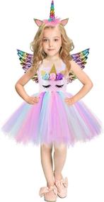 img 3 attached to 🦄 Enchanting Unicorn Costume Set: Rainbow Birthday Headband Dress Up & Pretend Play