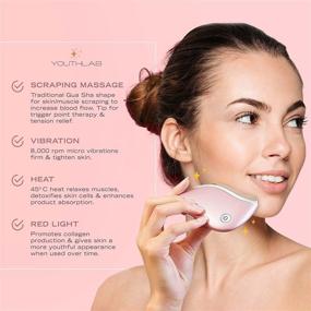 img 2 attached to 🌹 Enhance Your Skincare Routine with YouthLab ProSculpt Gua Sha – The Ultimate Heat & Electric Vibration Massage Tool for Anti-Aging, Wrinkle Reduction, Firming, Tension Relief, and Acupressure (Rose Gold)