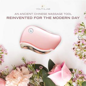 img 3 attached to 🌹 Enhance Your Skincare Routine with YouthLab ProSculpt Gua Sha – The Ultimate Heat & Electric Vibration Massage Tool for Anti-Aging, Wrinkle Reduction, Firming, Tension Relief, and Acupressure (Rose Gold)