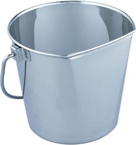 img 1 attached to 2 Quart Flat Sided Stainless Steel Bucket - QT Dog