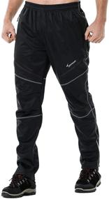 img 4 attached to Winter-Ready Performance: Sportneer Men's Fleeced Windproof Mountain Bike Pants for Cycling, Running, and More