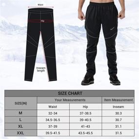 img 1 attached to Winter-Ready Performance: Sportneer Men's Fleeced Windproof Mountain Bike Pants for Cycling, Running, and More