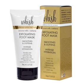 img 3 attached to 🥥 Revitalize and Soothe with Whish Exfoliating Foot Mask - Coconut Milk & Verbena, 2.5 fl oz