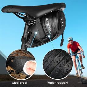 img 3 attached to WOTOW Bike Saddle Bag - Water Resistant Mudproof Cycling Wedge Bag with Quick Release - Under 🚲 Seat Bike Pouch Pack for Outdoor MTB Road Bike - Storage Pannier Mountain Bike Saddle Bag for Enhanced SEO