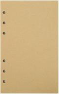 premium refillable glazed craft paper for orendebon 6 holes pu leather travel journal diary (a5, kraft blank) logo