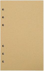 img 4 attached to Premium Refillable Glazed Craft Paper for ORENDEBON 6 Holes PU Leather Travel Journal Diary (A5, Kraft Blank)