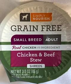 img 2 attached to 🐾 SIMPLY NOURISH 6-Grain Free Small Breed Adult Dog Chicken & Beef Stew in Shreds - Convenient 6-Pack of 3 oz Cups