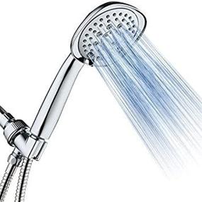 img 4 attached to 🚿 AquaDance Chrome Luxury Square 6-setting High-Pressure Handheld Shower Head with Extra-Long 72-Inch Stainless Steel Hose, Bracket, Solid Brass Fittings, Premium Finish. Top American Brand.