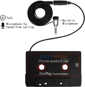 img 3 attached to 🚗 Universal Car Audio Cassette to Aux Adapter with 3.5MM Audio Cable & Built-in Microphone for Hands-Free Calling - Plug & Play