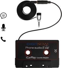 img 4 attached to 🚗 Universal Car Audio Cassette to Aux Adapter with 3.5MM Audio Cable & Built-in Microphone for Hands-Free Calling - Plug & Play