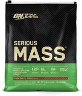 🏋️ optimum nutrition serious mass weight gainer protein powder - immune support with vitamin c, zinc, and vitamin d, chocolate flavor, 12 pound (packaging may vary) logo