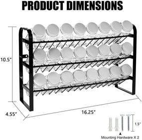 img 2 attached to 🌶️ Premium Spice Rack Organizer - 24 Glass Spice Jars, Free Standing or Wall Mounted, Kitchen Pantry and Countertop Storage, Complete with 420 Spice Labels, Marker, and Funnel